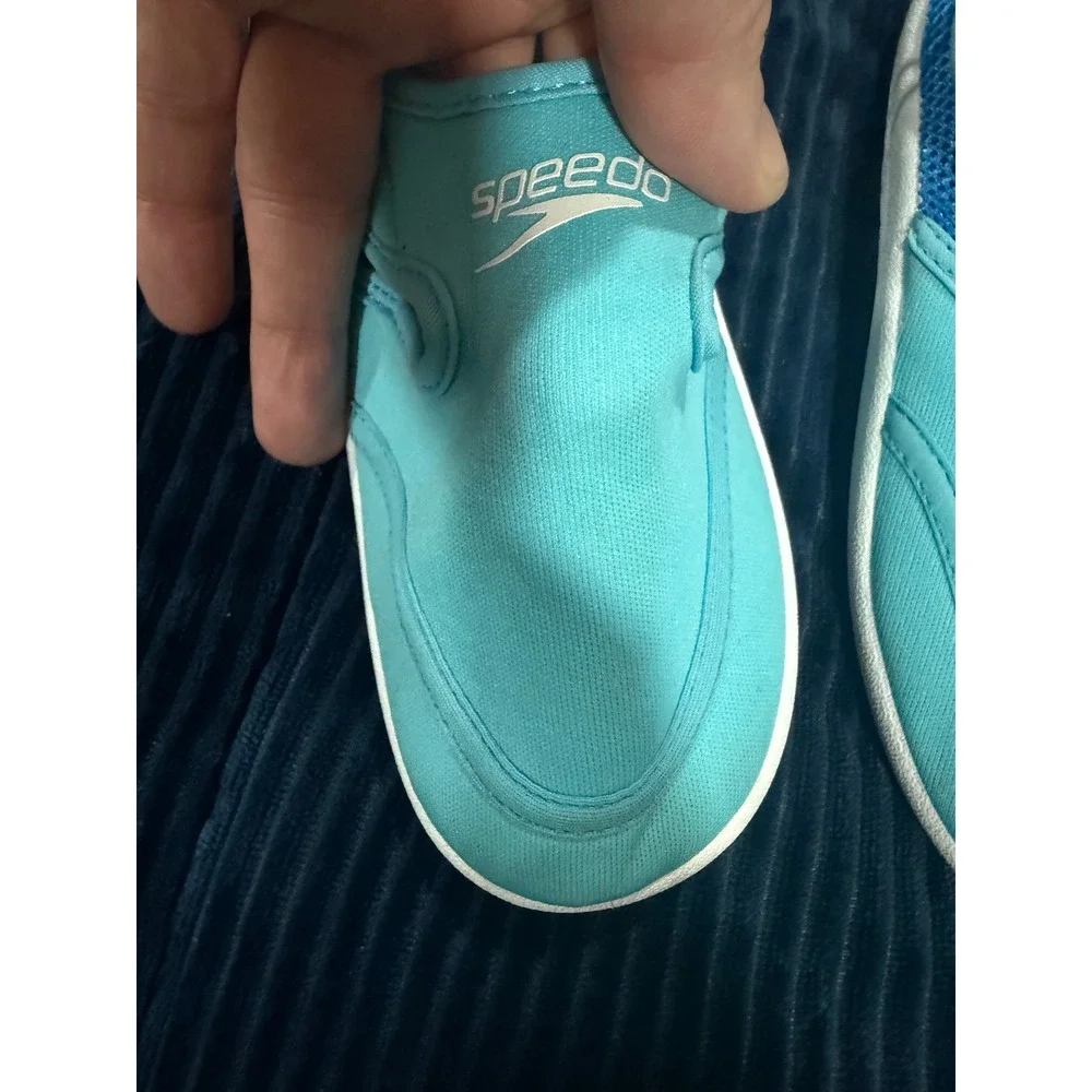 Speedo Boys Hybrid Water Shoes Bachelor Button Blue Green Size L 9-10 NEW - Picture 2 of 9